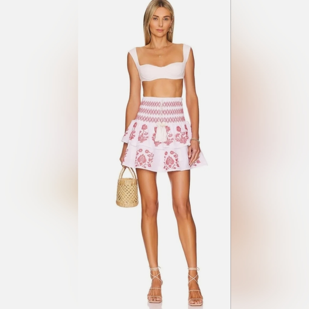 Milly white skirt with embroidery